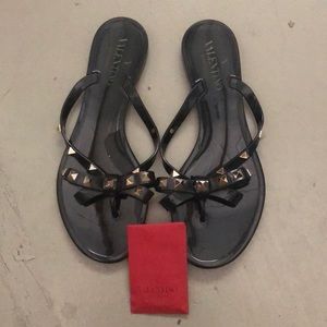 Valentino Rock stud flip flops